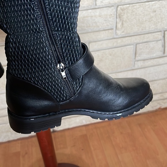 NWOT - Thigh high black combat boots - Picture 7 of 9